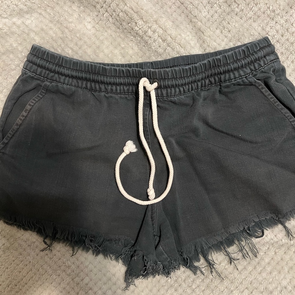 Aerie Sz Small Lounge Dark Grey drawstring Shorts w/pockets